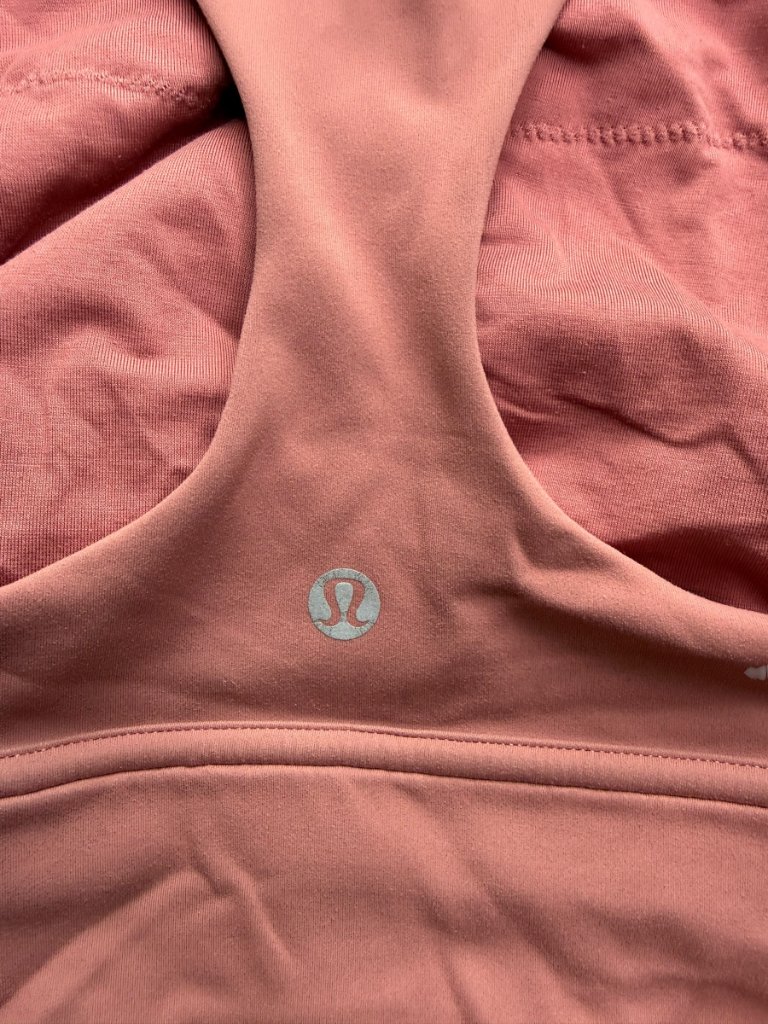 Lululemon Dusty Rose Pink Sports Bra Long Line. High Neck. Size Women's 8